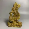 Adorno de Fénix de Latón, Fénix Dorado de Latón, Estatua de Fenghuang para Hogar, Sala de Estar, Decoración de Estudio