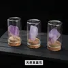 Cristal natural piedra en bruto espécimen mineral botella de los deseos caja set jade ágata roca educación científica regalo decoración