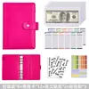 Caderno A6 de Folhas Soltas Mais Vendido no Exterior, Logo Personalizável, Capa Destacável de Folhas Soltas, Planejador de Orçamento em Dinheiro de Couro PU