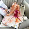 Pañuelo Estampado de Seda Sintética Estilo Coreano, Pañuelo Cuadrado Pequeño, Chal de Alta Gama, Pañuelo para la Cabeza para Proteger del Sol, Pañuelo para el Cuello, Bufanda para Mujer