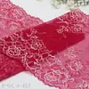 Coroa de Flores Tanglong Vermelho Rosa Francesa Bilateral Branca Flor Interlaçada Renda Elástica 23cm Acessórios Íntimos Macios