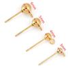Pendientes de acero inoxidable de oro de 18 quilates con pequeñas cuentas de oro que conservan el color, bola con aro, pendientes de cuentas de bolas, pendientes DIY, accesorios básicos para pendientes.