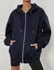Nueva sudadera con capucha y cremallera de manga larga, gruesa, versátil, de moda europea y americana, para invierno, de Amazon transfronterizo, en stock para venta al por mayor