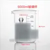 Salón de Belleza Taza para Mezclar Aceites Esenciales Suministros de Spa Bol para Mascarilla Herramienta de Palo para Mezclar Mascarillas Taza Medidora de Vidrio de Cristal Spa