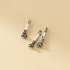 Prata 925 Prata Tailandesa Vintage Pingente de Brócolis Pulseira DIY Charme Retrô Acessórios de Material de Corda Trançada Feita à Mão S0667