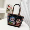 Comercio Exterior al por Mayor Nuevo Bolso Étnico de Elefante Matai para Mujer Bolso de Mano Simple para el Trabajo Bolso de Lona Bordado Bolso Pequeño Transfronterizo