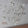 Mini Laço Acessórios para Nail Art Zircônia Flash Entrada Luxo tamanho pequeno prata Laço de Amor Acessórios de Diamante para Unhas