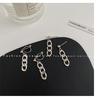 Clips de Metal para Orejas para Mujeres Sin Perforaciones, Aretes Únicos de Aguja de Plata de Estilo Minimalista y Cool, Aretes de Diseño Nicho a la Moda