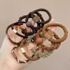 Banda de Goma Marrón Cuerda para el Cabello de Mujer Alta Elasticidad Duradera Nuevo Estilo Anillo para el Cabello Cola de Caballo Alta Cuerda para la Cabeza de Alto Sentimiento