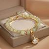 Pulsera de Cristal Estilo Bosque para Niñas, Diseño de Nicho con Acabado de Alta Gama, Versátil y Favorecedora para el Tono de Piel, Pulsera de Verano Yiwu al por Mayor