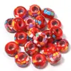 Contas de Ábaco Acrílicas Coloridas Gelatina Floral 14mm Furo Grande Contas Soltas DIY Corrente para Celular Pingente para Carro Acessórios