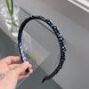 Estilo coreano moda novo simples cristal enrolamento borda fina headband oco tecido grutas de cabelo pacote de cabelo fada brilhante acessórios de cabelo