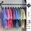230g algodão lavagem pesada velho manga curta outra camisa impressão comércio exterior retrô americano transfronteiriço solta camiseta homens e mulheres