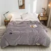 Novo Estilo Cor Sólida Corte Flor Lã Coral Manta Presente, Venda Direta da Fábrica, Manta de Flanela Lã de Leite, Macia