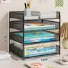 Estante de Almacenamiento Multicapa para Escritorio Estación de Trabajo Artefacto de Almacenamiento de Archivos Marco Organizador de Datos de Escritorio Estantería Marco de Archivos por Capas