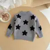 Suéter grueso para niños, nuevo estilo de invierno, suéter de punto holgado con patrón de jacquard, capa interior cálida para niños