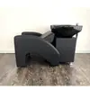 Cama de Lavar Cabelo de Assento Curto Semi-reclinável Cama de Assento com Furo Bacia de Cerâmica Cama Pequena de Enxágue Cama de Cabeleireiro Especializada para Salões de Barbeiro