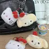 Lindo Chica Corazón Fresa Pastel Peludo Hellokitty Melody Llavero Colgante Regalo Novia