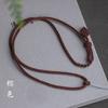 Colar de pingente de corda trançada artesanal de luxo, cordão de pingente de jade, corda de jade, corda de cera de abelha, produtos de alta qualidade, corda de pescoço ajustável