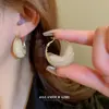 Pendientes de Malla Fina con Diamantes Brillantes de Lujo Ligero para Mujer, Pendientes de Diseño Nicho, Clips para Orejas Circulares, Aros de Malla para Orejas, Pendientes de Alta Gama