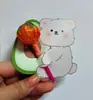 Cartão de Decoração de Pirulito Halloween Natal Padrão Desenho Animado Infantil Cartão com Texto de Bênção Inspiradora Papelão