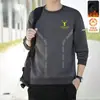 [Entrega Rápida] Sudadera Otoño e Invierno Nuevo Estilo Forrada de Polar Holgada Cuello Redondo Manga Larga Tendencia Moda Masculina Capa Base