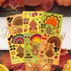 Juguete de Dibujos Animados Pegatina para Fiesta de Acción de Gracias Juego de Pegatinas del Día de Acción de Gracias Actividad del Día de Acción de Gracias para Niños Pegatina de Pavo