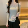Moda Otoño/Invierno 2026 Nuevo Suéter de Mujer de Diseño Cruzado de Nicho Ajustado Versátil Top de Punto