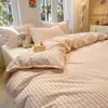 Juego de Cuatro Piezas de Algodón Lavado Sencillo Clase A Algodón Puro 2025 Nueva Funda Nórdica Ropa de Cama Juego de Cama de Tres Piezas 4