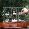 Soporte de Exhibición Acrílico Personalizado de Escritorio Juego de Té Bogu Gabinete Multitesoro Estante de Almacenamiento Almacenamiento de Utensilios de Té Estante Transparente de Seis Compartimentos