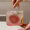 Estilo Ins Popular Creativo Bolso de Mano Vaso de Vidrio para Té de Limón Bolsa de Té Taza para Bebidas Gran Capacidad Copa de Cóctel