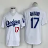 Uniforme de Béisbol de la MLB Los Angeles Dodgers Dodgers Ohtani 17 # Ohtani Shohei Jersey de Béisbol Bordado