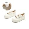Mocasines de Piel Genuina para Mujer Primavera 2026 Zapatos de Suela Gruesa Blancos Casuales Zapatos para Aumentar la Altura Punta Ancha Zapatos para Mujer