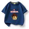 ROBLOX estampa de desenho animado roupas infantis fornecimento transfronteiriço de camisetas infantis de algodão puro manga curta atacado