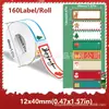 Pegatinas térmicas mini de vacaciones, aptas para impresoras D30/D35/P15, son autoadhesivas, papel térmico de etiquetas de colores para Navidad