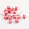 Cuentas Cuadradas Perforadas de Cuadros Color Caramelo Cadena de Teléfono Hecha a Mano DIY Cadena de Cuentas Materiales para Joyería Accesorios