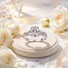 E-commerce transfronteiriço Tonglin anel de prata esterlina s925 Anel estilo europeu e americano feminino Anel de Diamante Simulado da Moda Fábrica atacado