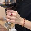 Anillo "Géminis" Retro Flash Gotas de Agua Piedra Hao Nuevo 2024 Exquisito Elegante Simple Combinable