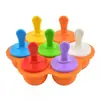 Molde de silicona para paletas al por mayor para niños, casero, bricolaje, mini, colorido, helado, caja de alimentos complementarios para helados