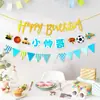 Decorações de Cena de Aniversário Bandeira Infantil para Meninos e Meninas Festa de Um Ano Adereços Balões