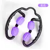 Abrazadera de pierna para yoga Masajeador de piernas Rodillo casero Moldeador de pantorrillas Rodillo de anillo de cuatro ruedas Masajeador
