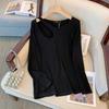 60.00 kg-175.00 kg plus size das mulheres all-match top design bottoming camisa Outono Nova menina gordinha fina casual T-shirt