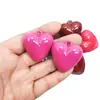 Llavero Colgante Corazón de Melocotón Acrílico Color Sólido Aceite Brillante Agujero para Colgar Corazón DIY Estilo Coreano Colgante Agujero Colgante Accesorios de Joyería