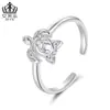 Anillo Abierto Original Aifulu Vida Marina Cobre Chapado en Platino Anillo de Delfín Tortuga Caracola Anillo Ajustable para Mujer