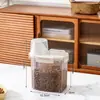Frasco de Plástico Sellado Altamente Transparente Contenedor de Almacenamiento de Alimentos para Cocina Caja de Frasco para Almacenamiento de Granos con Tapa y Cierre a Presión