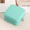 Caja de Joyería Portátil Transfronteriza para Pendientes, Aretes y Accesorios, Caja Simple de Viaje con Cremallera para Anillos y Collares
