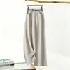 Jeans crop de mujer de color claro, nuevo estilo primavera/otoño, corte holgado, pantalones de pierna recta, talla petite, pierna ancha casual con un ambiente relajado
