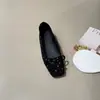 Bailarinas Cuadradas de Lunares Estilo Hada Suave para Mujer, que Aumentan la Altura, Moño, Slip-On, Zapatos Mary Jane de Suela Suave