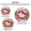 Fabricantes de origen transfronterizos Sanrio estampado falda para árbol de Navidad decoración navideña encantador delantal para base de árbol personalizable