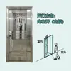 Puerta Única de Acero Inoxidable Rústica Extra Gruesa, Puerta Única Engrosada, Puerta Central, Puerta Doble 304 con Ventana Brillante, Puerta Principal